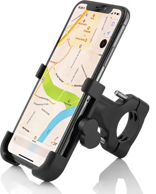 Produktbild von MidGard Aluminium Motorrad-/ Fahrradhalterung für Smartphones, Handy-Halterung kompatibel mit Apple iPhone, Samsung, Huawei, Xiaomi