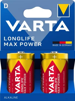 Productafbeelding van VARTA 4720101422, VARTA Alkaline batterij, Longlife, Max Power, mono (D)