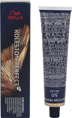 Produktbild von Wella Koleston Perfect Me+ Pure Naturals, Braun, 5/0, Frauen, 60 ml, Alle Haare, Tube
