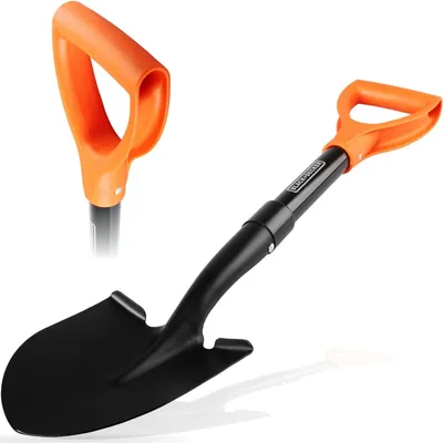 Produktbild von Schaufel Spaten Gartenspaten klein 67cm Spitzspaten rostfrei Camping Schippe