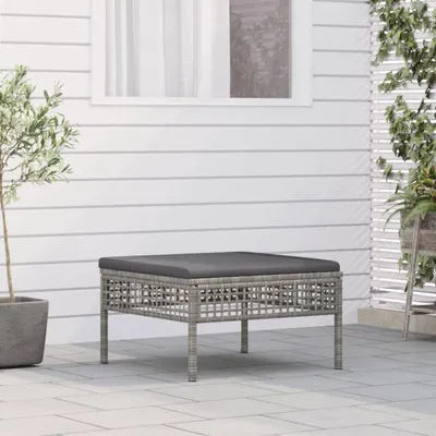 Obrázek produktu pro The Living Store Zahradní stolička s polštářem Grey Poly Rattan
