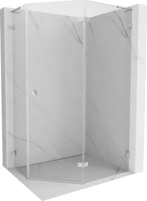 Obrázok produktu pre Mexen Lunar L päťuholníkový sprchový kút, pravé otváranie 100 x 90 cm, priehľadný, chróm - 831L-100P-090L-01-00-P