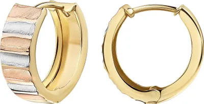 Produktbild von Celesta Gold Ohrring 375 Gelbgold tricolor 375/- Gold 1,4cm gelb ohne 333310041-2