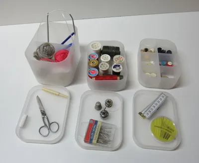 Produktbild von 3er Set Nähbox Aufbewahrungsbox Ordnungsbox Organizer Sortierbox Nähkästchen
