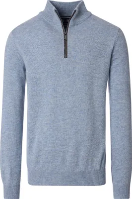 Produktbild von CASAMODA Herren Woll-Troyer Zipper Regular Lammwollmix Aqua 6XL