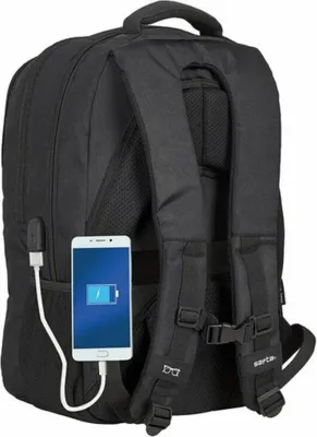 Produktbild von Laptop- und Tablet-Rucksack mit USB-Anschluss Business (30 x 43 x 16 cm)