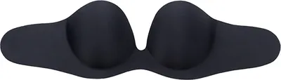 Produktbild von Bye Bra Gala Bra Selbstklebende Trägerlos Rückenfrei Hochdrücken Unsichtbarer Klebe-BH Push-Up - Körbchen E - Schwarz - mit Tunnelzug für Abendkleider, Ballkleider, Brautkleider