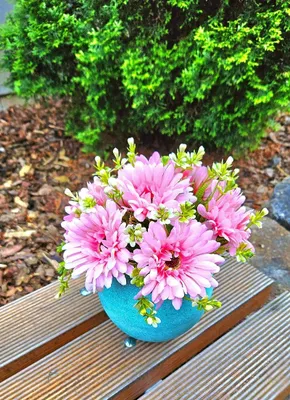 Produktbild von artplants.de Künstlicher Blumenstrauß Gerbera TEMBAR, rosa, 30cm, Ø22cm - Deko Blumenstrauß
