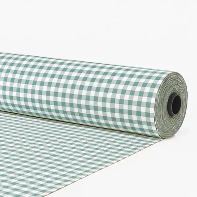 Image de Tissu en coton Gamusi à carreaux Vichy, couleur « Seawater » – Largeur : 280 cm, vendu au mètre – 70 % coton, 30 % polyester – OEKO-TEX Standard 100 –en continu