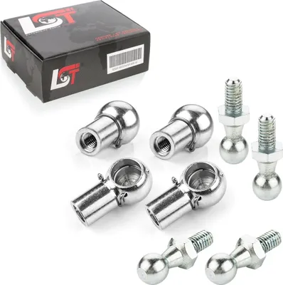 Produktbild von 4x Kugelpfanne mit Kugelzapfen M6 10mm für CITROEN PEUGEOT RENAULT DACIA