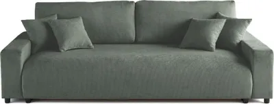 Produktbild von Lisa Design Pivoine - 3-sitzer Einzelsofa - Schlaffunktion und Bettkasten - aus strukturiertem Samt , Grün
