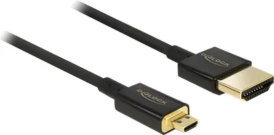 Immagine prodotto di DELOCK HDMI-Kabel HighSpeed Ethernet A->MikroD 4K/3D 0,25