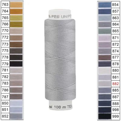 Produktbild von Nähgarn 100m Unipoly 120 Tex14x2 Polyester Nähfaden Nähmaschinengarn Farben 6v6 , Farbe:882