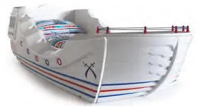 Produktbild von Kinder Bett Schiff Schlafzimmer Betten Möbel Betten Kinderzimmer Kinderbett  Neu