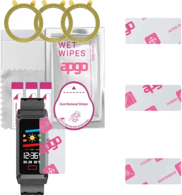 Produktbild von apgo 3 Stück Schutzglas, klar, kompatibel mit Bemi REX Smartwatch, Hybrid 8H, Ersatz für Hartglas, Displayschutzglas, Bildschirmschutz, Displayschutz, kratzfest