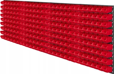 Obrázok produktu pre Nástenná doska na náradie/dierovaná doska – Pegboard doska na náradie – 232 x 78 cm – 252 dielov – montáž na stenu – úložný priestor v dielni