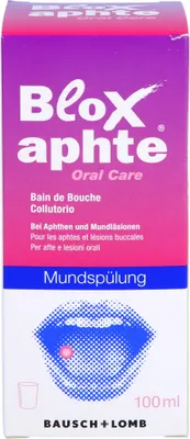Produktbild von Bloxaphte Oral Care Mundspülung bei Aphthen und Mundläsionen, 100 ml Lösung