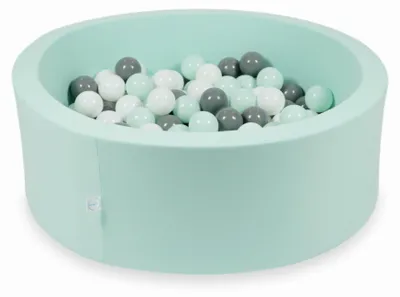 Immagine prodotto di Piscina secca alla menta 90x30 con 200 palline: Bianco, grigio, menta chiara