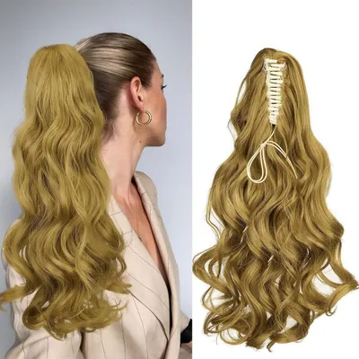 Obrázok produktu pre Predlžovanie vlasov do drdka s klipom, kučeravé, 45 cm, tmavohnedé, 150 g, syntetické