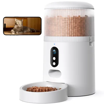 Immagine prodotto di Distributore automatico di cibo per animali con telecamera, capacità 4 litri