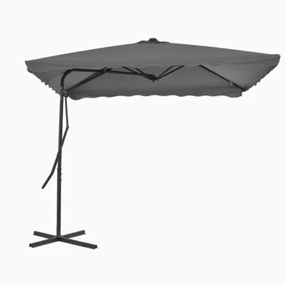 Zdjęcie produktu dla vidaXL Parasol ze stalowym drążkiem 250x250 cm antracytowy