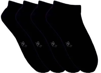 Produktbild von Herren Sneakersocken Baumwolle XXL Übergröße Schwarz Gr. 47-50 4 Paar