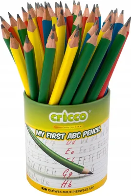 Obrázok produktu pre Trojhranná ceruzka CRICCO na učenie sa písať s gumou B