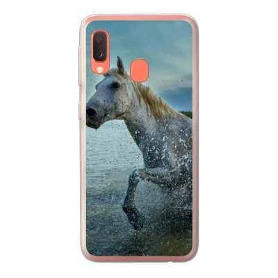 Produktbild von MuchoWow® Handyhülle Schutzhülle Hülle für Samsung Galaxy A20e Pferd - Wasser - Tropfen Silikon Softcase Handy Hülle - Abdeckung