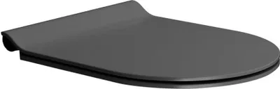 Obrázok produktu pre WC sedadlo Soft Close SLIM, duroplast, čierny mat/chróm