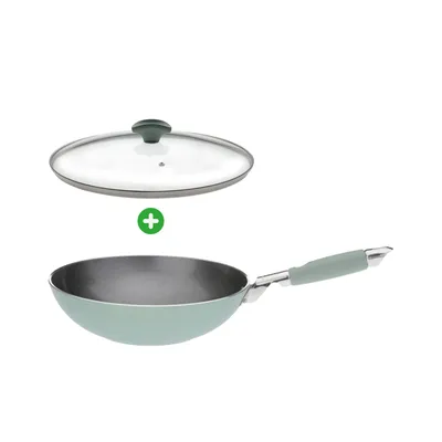 Produktbild von PFAS-freie Wokpfanne Ø 28 cm - Primecook Wok mit Deckel - Gas und Induktion - sichere und strapazierfähige Ecoshield Antihaftbeschichtung - Vorteilset