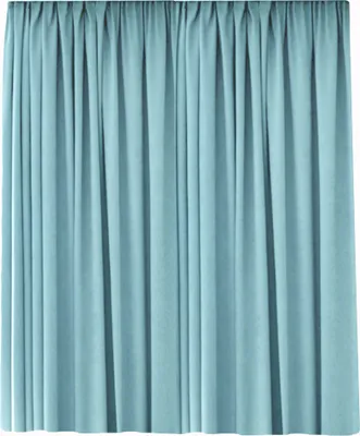 Produktbild von Kräuselband Blickdicht 300 (B) x 245cm (L) extra Breit Überbreite Abdunkelnd Vorhang  Gardine Schal mit Universalband Himmelblau