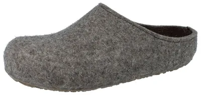 Produktbild von HAFLINGER Grizzly Michl Herren Hausschuhe grau braun Wollfilz - Größe: 43