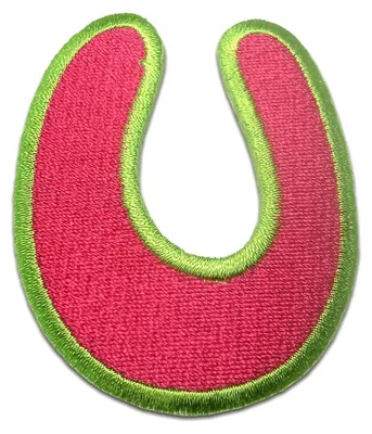 Produktbild von Buchstabe U - 6.3x5.2cm: Alphabet Buchstaben Einzeln Auswählbar - Aufnäher, Bügelbild, Aufbügler, Applikationen, Patches, Flicken, Zum Aufbügeln