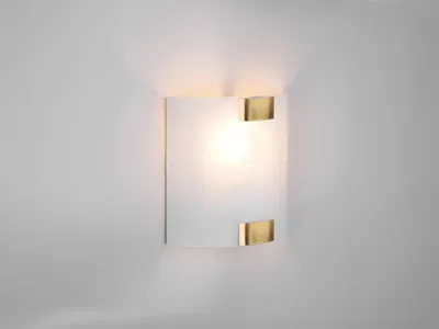 Produktbild von Wandleuchte weiß gold 20 x 20cm