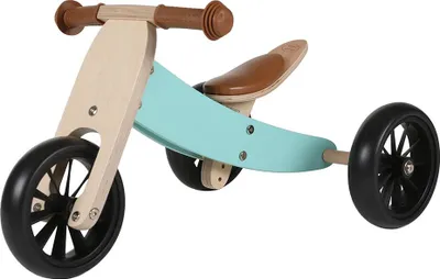 Produktbild von Bandits & Angels Smart Bike Laufrad aus Holz, 4-in-1, neuwertig, ab 1 Jahr - Für Jungen und Mädchen - Laufrad aus Holz - Wendbar zum Dreirad und Zweirad - Verstellbarer Sattel