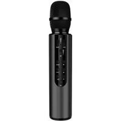 Obrázek produktu pro přenosný karaoke mikrofon s reproduktorem, vestavěnou zvukovou kartou a hlasovým zesilovačem, bezdrátový Bluetooth, ideální pro domácí večírky