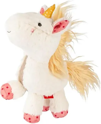 Immagine prodotto di sigikid Patchwork Sweety Einhorn Yellow, Kuscheltier, Plüschtier, Schmusetier, Polyester, 28 cm, 43272