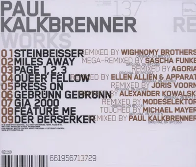 Obrázek produktu pro Paul Kalkbrenner: Paul Kalkbrenner: Reworks -   - (CD / R)