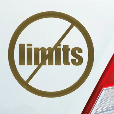 Produktbild von Auto Aufkleber No Limits Keine Speed Drive Tuning JDM 9x9 cm Gold Sticker Heckscheibenaufkleber