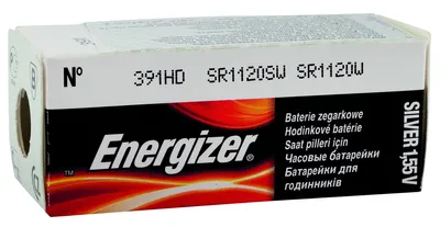 Zdjęcie produktu dla Energizer 381/391, Jednorazowa bateria, Srebrny-Oksydowany, 1,55 V, 1 szt., 50 mAh, Srebrny