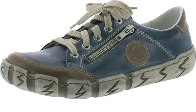 Produktbild von Rieker L0314-42 Schuhe Damen Halbschuhe Sneaker Schnürschuhe , Größe:42 EU, Farbe:Blau