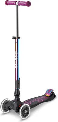 Obrázok produktu pre Micro Mobility Maxi Micro Deluxe Foldable LED Neochrome, Deti, Kolobežka s tromi kolesami, Chlapec / dievča, Asfalt, 50 kg, 3 koleso/kolesá
