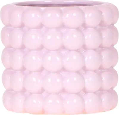 Obrázok produktu pre dekoráciaratívny kvetinác Poppy Pink, Ø9cm - moderný keramický kvetinác s