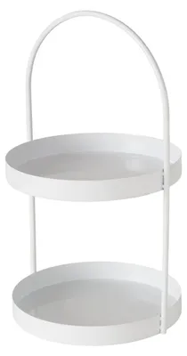 Produktbild von Etagere Joko 2 Ebenen Eisen H 44 cm Ø 26cm weiß