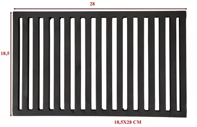 Image de Grille de cheminée acier 18,5x28 cm, épaisseur 16 mm – pour cendres, bois et four.