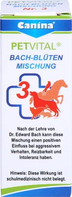 Produktbild von Canina PETVITAL Bach-Blüten No.3, Universal, Tablet, Allgemeiner Gesundheitszustand, Universal, Flasche, 10 g