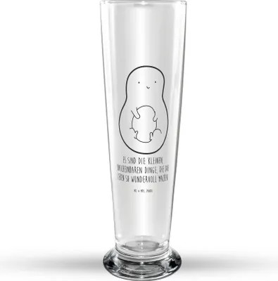 Produktbild von Mr. & Mrs. Panda Trinkglas Avocado Kern - Transparent - Geschenk, Liebe, Veggie, Glasbierglas, Baby, Glasbecher, Bierbecher, Spruch Leben, Pflanze, Avokado, Bierglas
