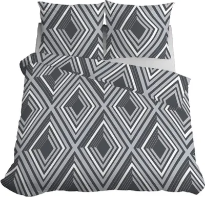 Produktbild von Bettwäsche Set 220x200 Satin Mikrofaser Grau