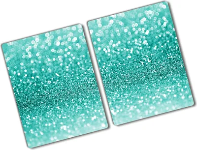 Produktbild von Tulup Glas Herdabdeckplatte - 2x40x52 cm - Glaskeramikkochfeld-Abdeckung Spritzschutz Glasabdeckplatte Kochplattenabdeckung und Schneidebrett - Zweiteilig - Kunst: modern & klassisch - Tand - Blau