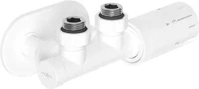 Produktbild von Mexen G05 thermostatisches Winkelset mit R-Verkleidung, Duplex, DN50, weiß - W907-958-905-20